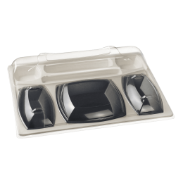 Kit vassoio pasti Gala stoviglie nere