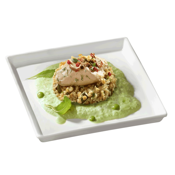 Piatto Quartz in ceramica da 130x130x16 mm