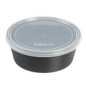 Saladier LOOP avec couvercle PP noir 1300 ml