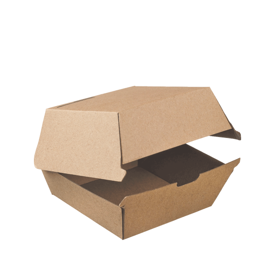 Scatola per hamburger Ecokraft da 115x115x70 mm