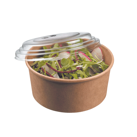 Insalatiera tonda Ecokraft2 con coperchio da 850 ml