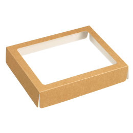 Coperchio kraft con finestra per vassoio Fenix 1/2 GN