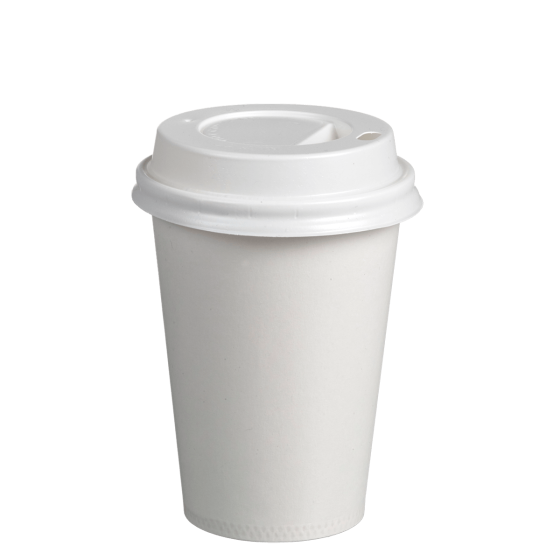 Bicchiere 100% in cartone bianco da 220 ml