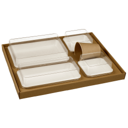 Kit plateau-repas Ecokraft vaisselle Kanopée + couv