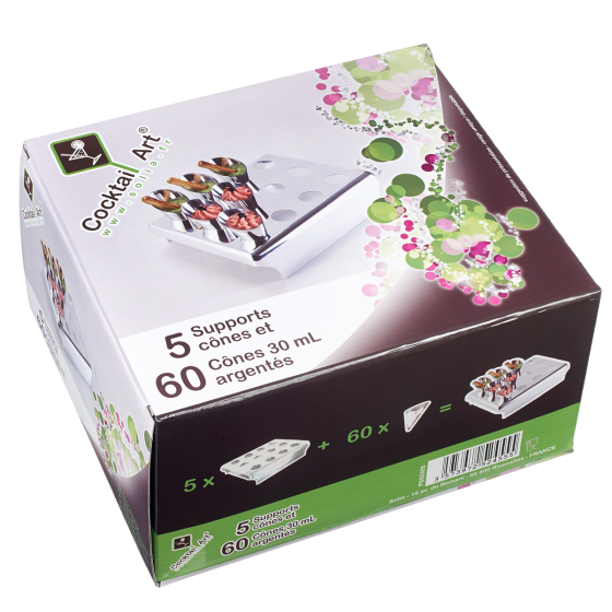 Supports 12 cônes + 60 cônes (x5)