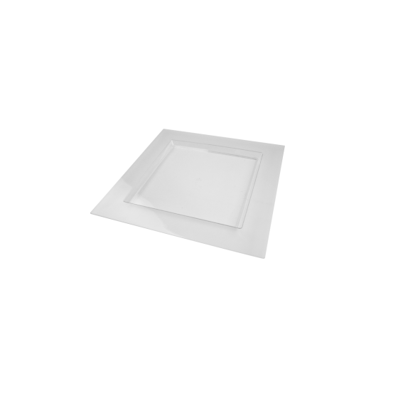 Assiette Ecolia transparente 225x225 mm