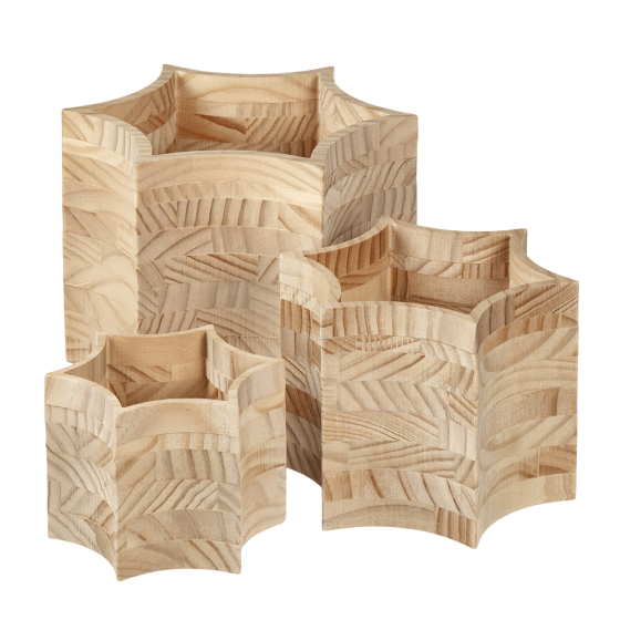 L'Étoilé 3 supporti in legno per vassoi