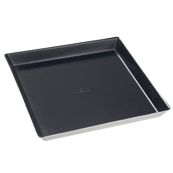 Piatto Quartz in polpa di canna laminato nero da 160x160 mm