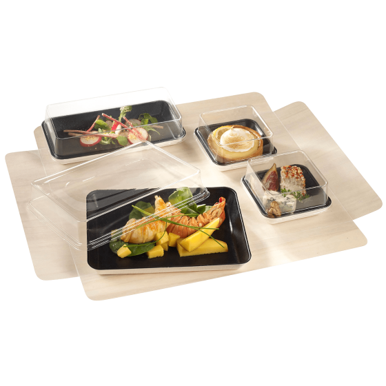 Base vassoio Set legno 374x270x52 mm