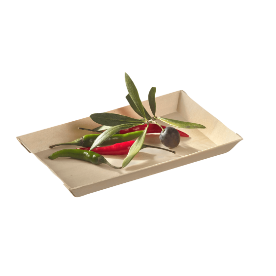 Piatto Quartz in legno laminato da 160 x 100 mm