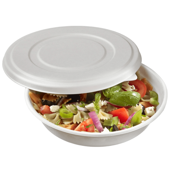 Assiette ronde pulpe de canne H45 Ø205 mm sans PFAS