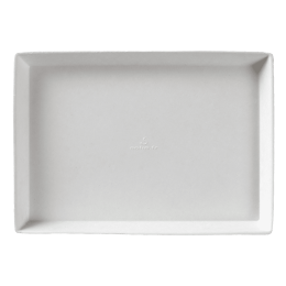 Assiette Quartz pulpe de canne blanche 185x130 mm
