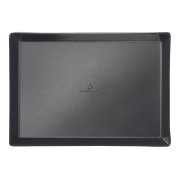 Assiette Quartz pulpe de canne laminée noire 185x130 mm sans PFAS