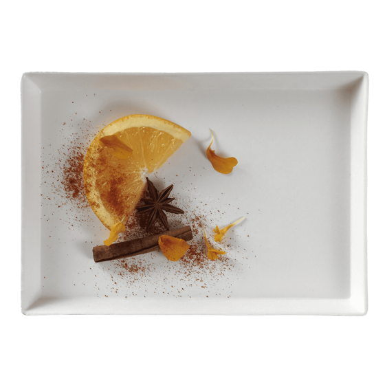 Assiette Quartz pulpe de canne blanche 185x130 mm sans PFAS